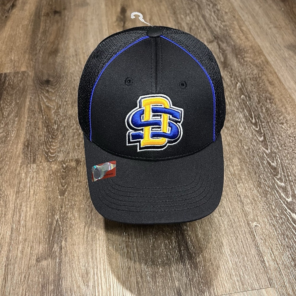 South Dakota State University Jackrabbits Hat‎ Black Blue Mesh Performance Cap